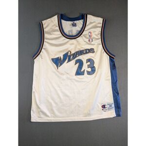 Vintage 90's‎ Jordan Champion Jersey NBA Washington Wizards Mens White Sz Medium